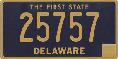 DE license plate 25757