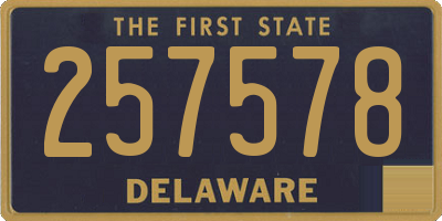 DE license plate 257578