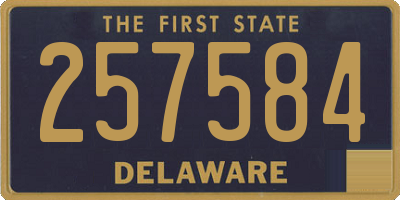 DE license plate 257584