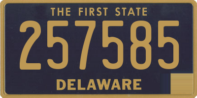 DE license plate 257585