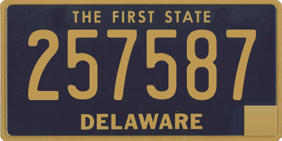 DE license plate 257587