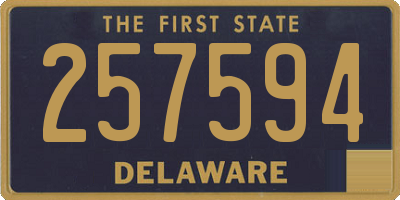 DE license plate 257594