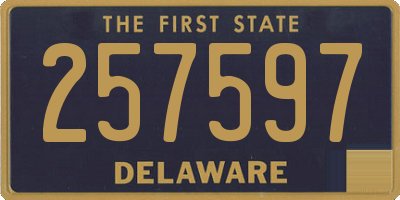 DE license plate 257597