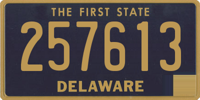 DE license plate 257613