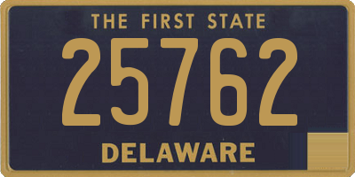 DE license plate 25762