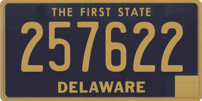 DE license plate 257622