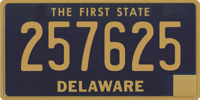 DE license plate 257625