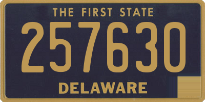 DE license plate 257630
