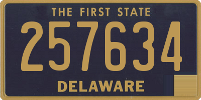 DE license plate 257634