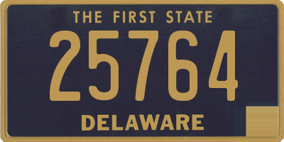 DE license plate 25764