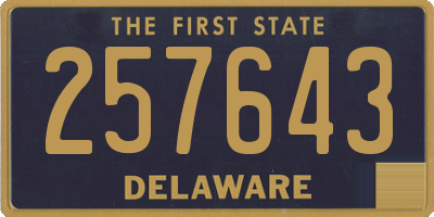 DE license plate 257643
