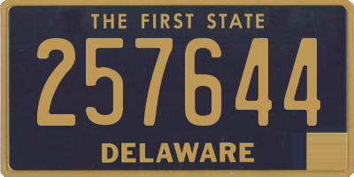 DE license plate 257644