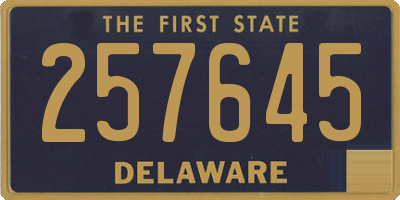 DE license plate 257645