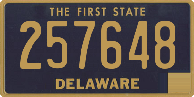 DE license plate 257648