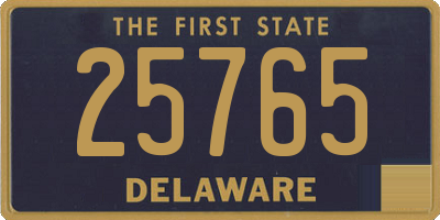 DE license plate 25765