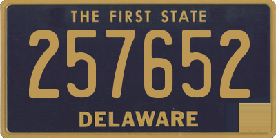 DE license plate 257652