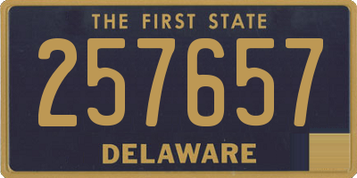 DE license plate 257657