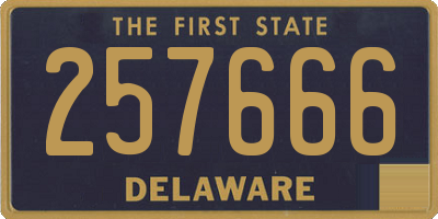 DE license plate 257666