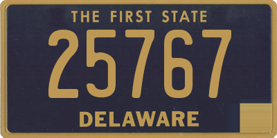 DE license plate 25767