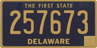 DE license plate 257673