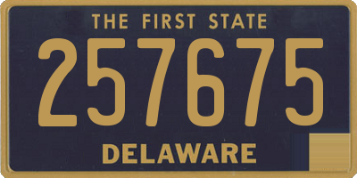 DE license plate 257675