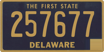 DE license plate 257677