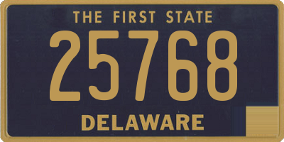 DE license plate 25768