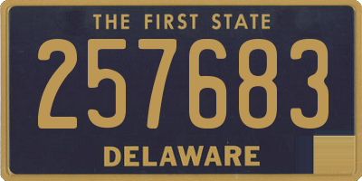 DE license plate 257683