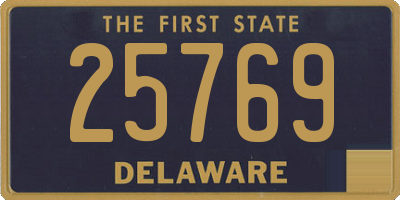 DE license plate 25769