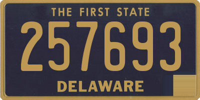 DE license plate 257693