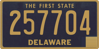 DE license plate 257704