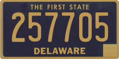 DE license plate 257705