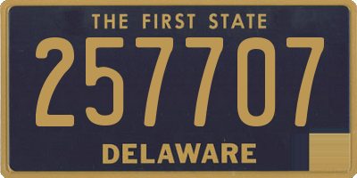 DE license plate 257707