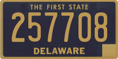 DE license plate 257708