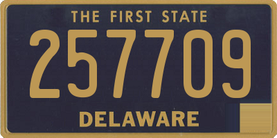 DE license plate 257709