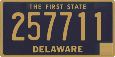 DE license plate 257711
