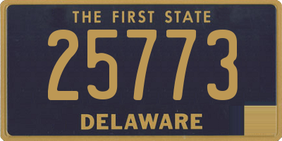 DE license plate 25773