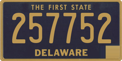 DE license plate 257752