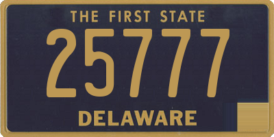 DE license plate 25777