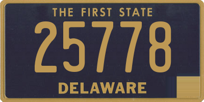 DE license plate 25778