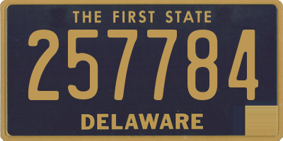 DE license plate 257784
