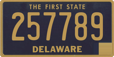 DE license plate 257789