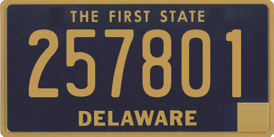 DE license plate 257801