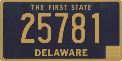 DE license plate 25781