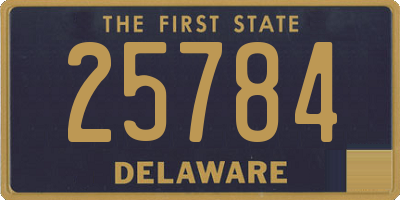 DE license plate 25784