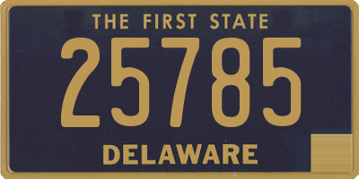 DE license plate 25785