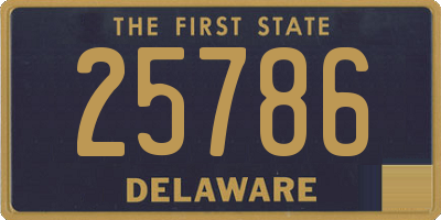 DE license plate 25786