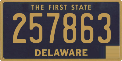 DE license plate 257863