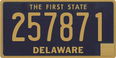 DE license plate 257871