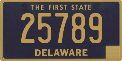 DE license plate 25789